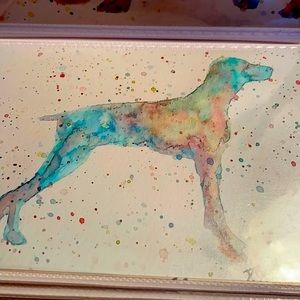 Vizsla Watercolor Painting